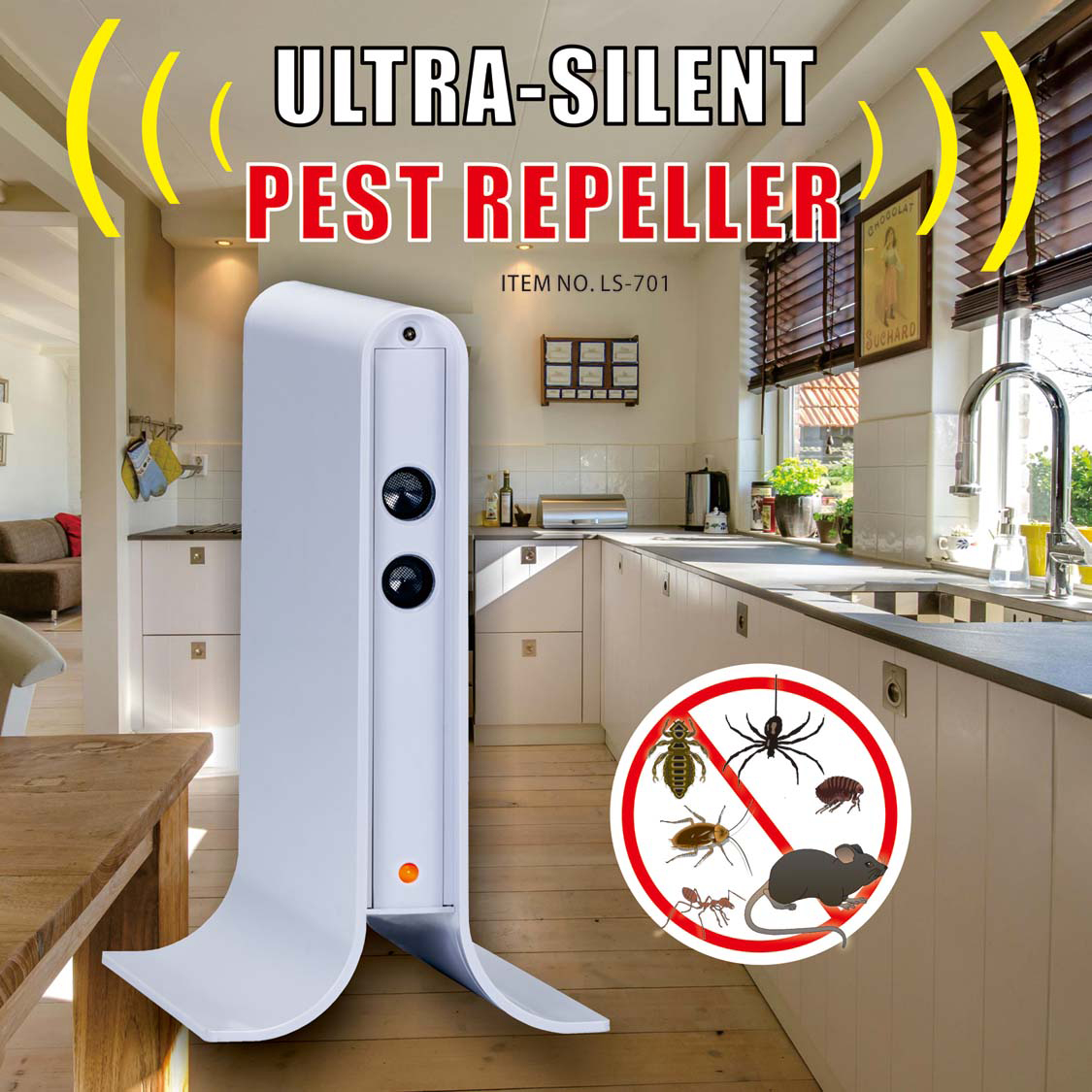 ultra silent pest repeller (w/adaptor) ultra silent pest repeller (w/adaptor)