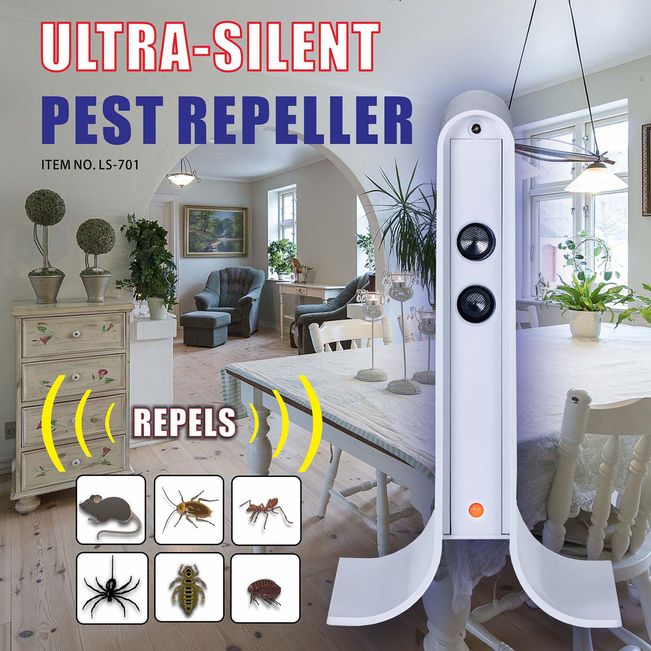 ultra silent pest repeller (w/adaptor) ultra silent pest repeller (w/adaptor)