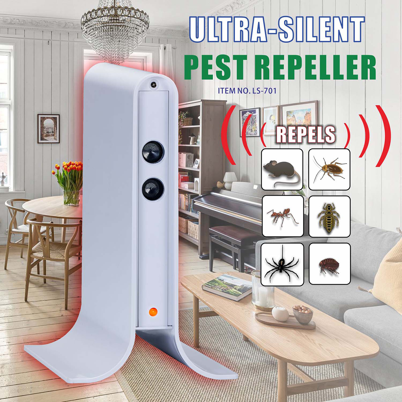 ultra silent pest repeller (w/adaptor) ultra silent pest repeller (w/adaptor)