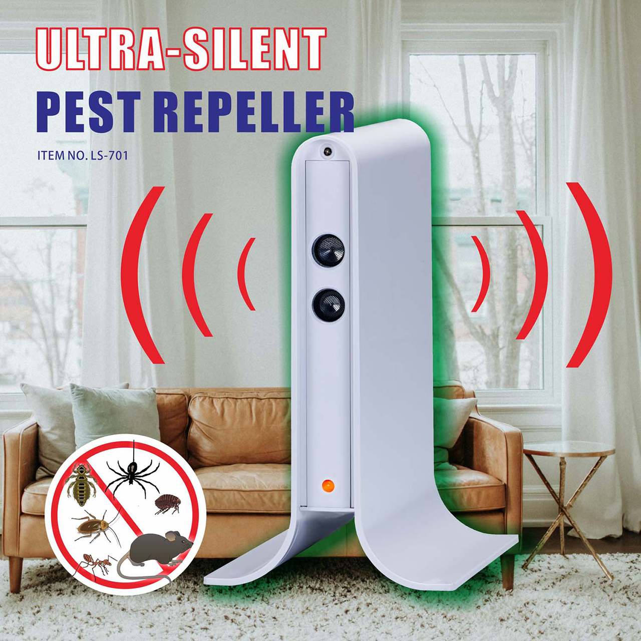 ultra silent pest repeller (w/adaptor) ultra silent pest repeller (w/adaptor)