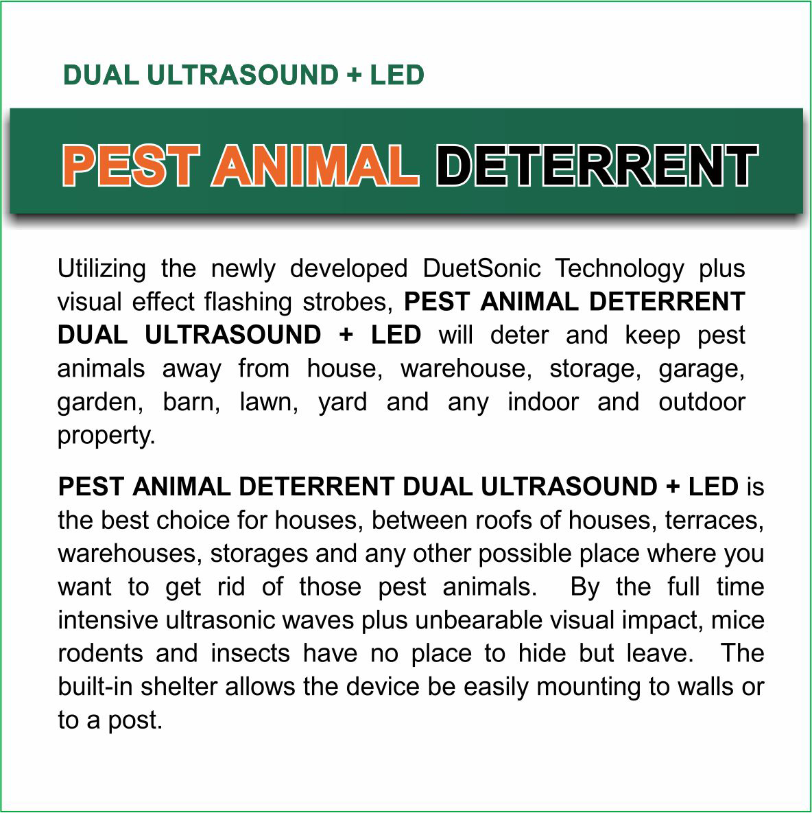 pest & animal deterrent pest & animal deterrent